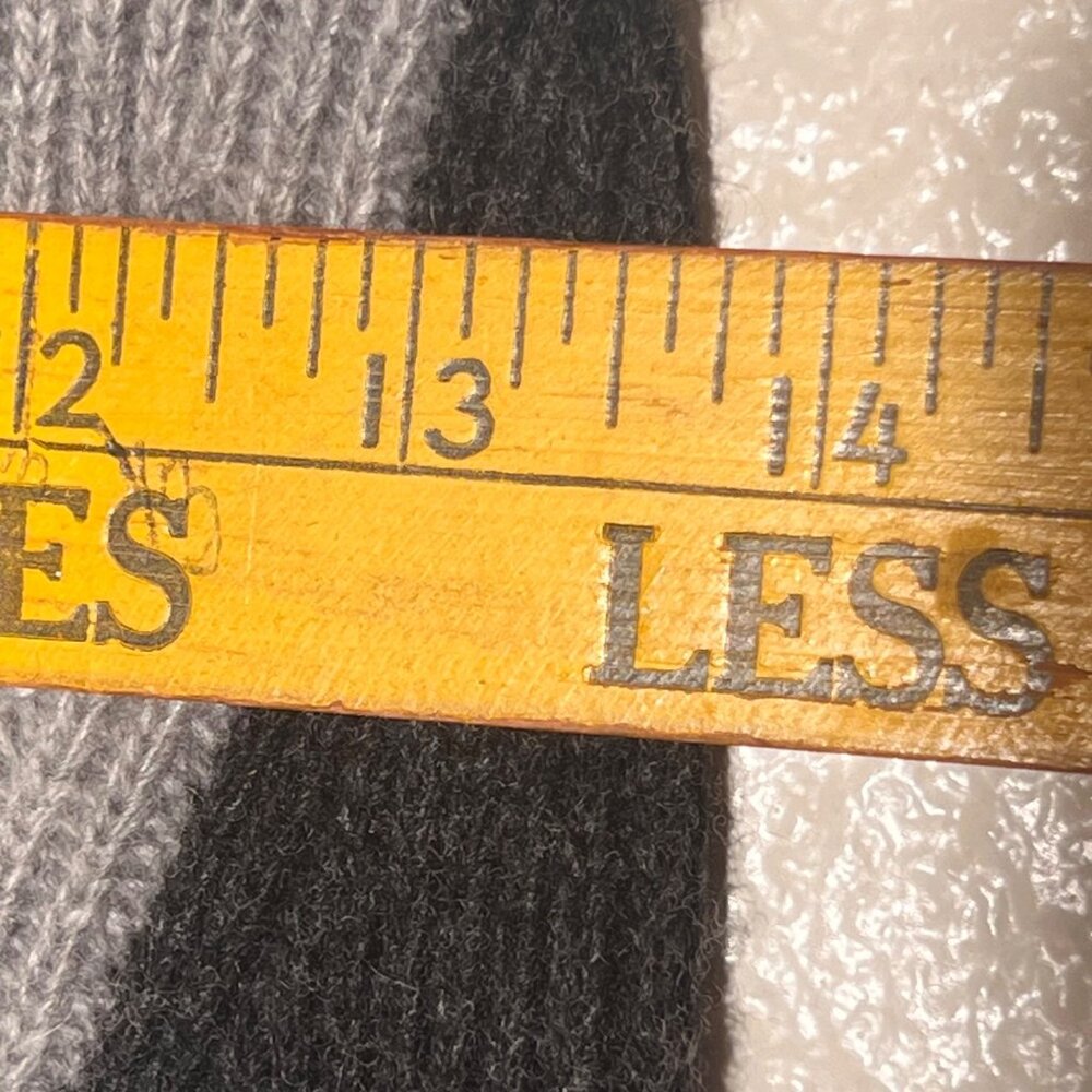 Asymmetrical Gray Black Wool Cashmere Angora Midi Skirt Ribbed Knit Design Small - Picture 9 of 12